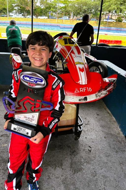 Ricardo Forte estreia na categoria Cadete com pódio na Copa São Paulo Light de Kart