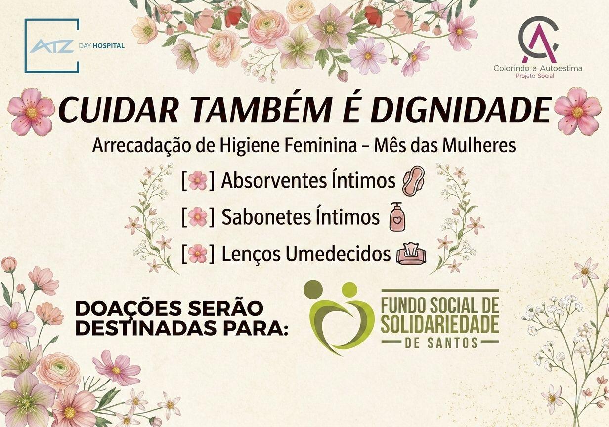 Hospital em Santos lança campanha voltada à dignidade menstrual