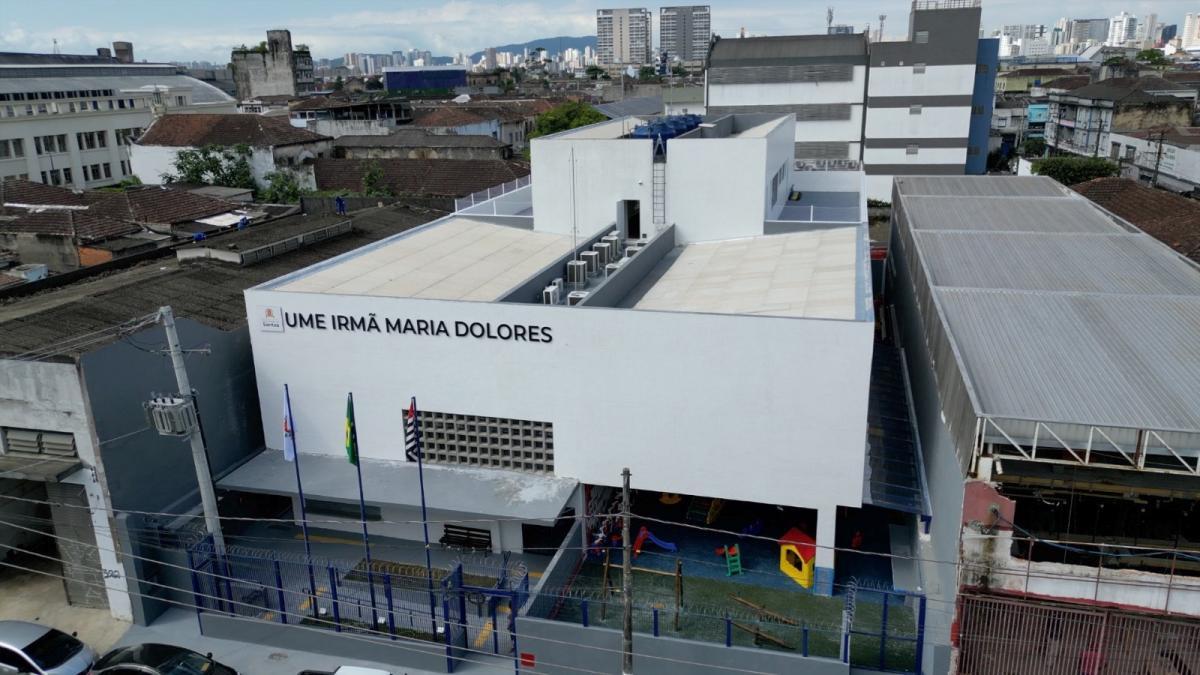 Nova sede da UME Irmã Dolores, em Santos, oferece estrutura ideal para a educação infantil