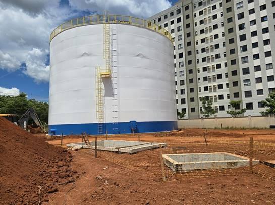 Obras do Centro de Reservação Grand Ville alcançam 80% de execução