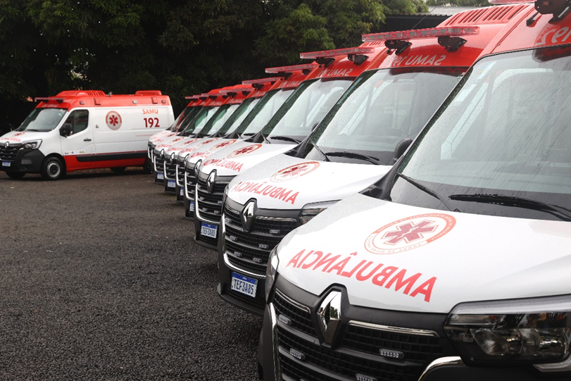 Uberlândia recebe 11 ambulâncias para implantação do Samu na cidade