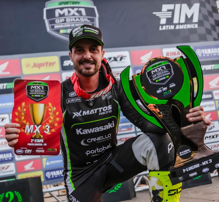 Caio Lopes domina em Ponta Grossa e assume a liderança da MX3 no Brasileiro de Motocross