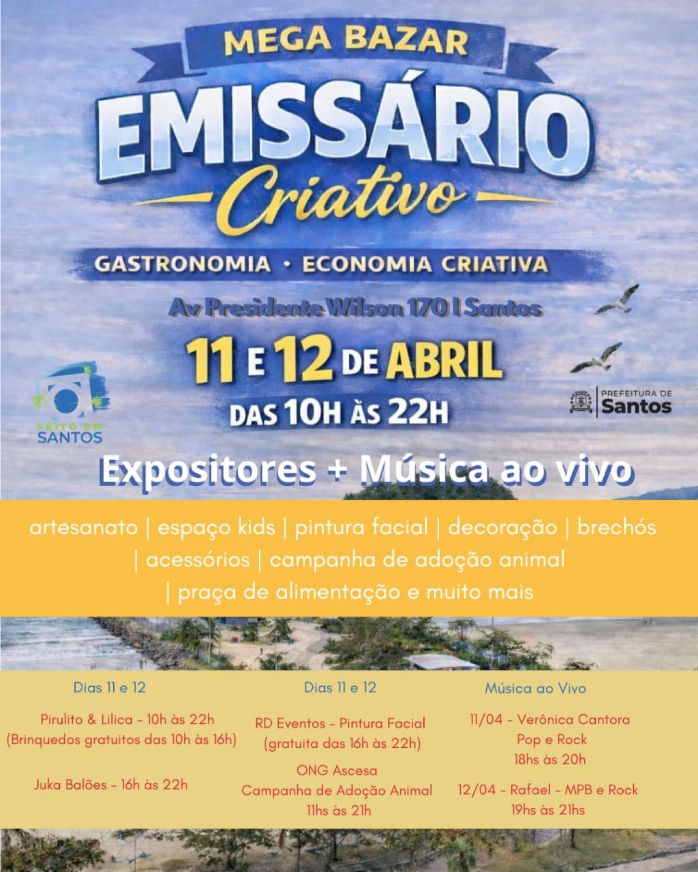 Fim de semana em Santos tem agenda com feiras e lançamento de livro