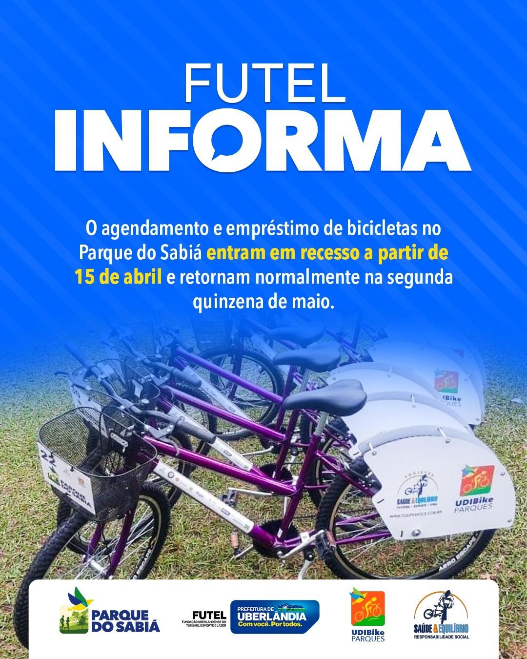Projeto ‘UDIBike Parques’ apoiado pela Prefeitura entra em recesso a partir desta quarta (15)