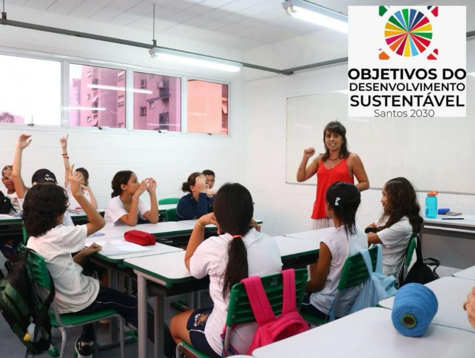 Santos inclui ODS no currículo escolar e fortalece educação para a sustentabilidade