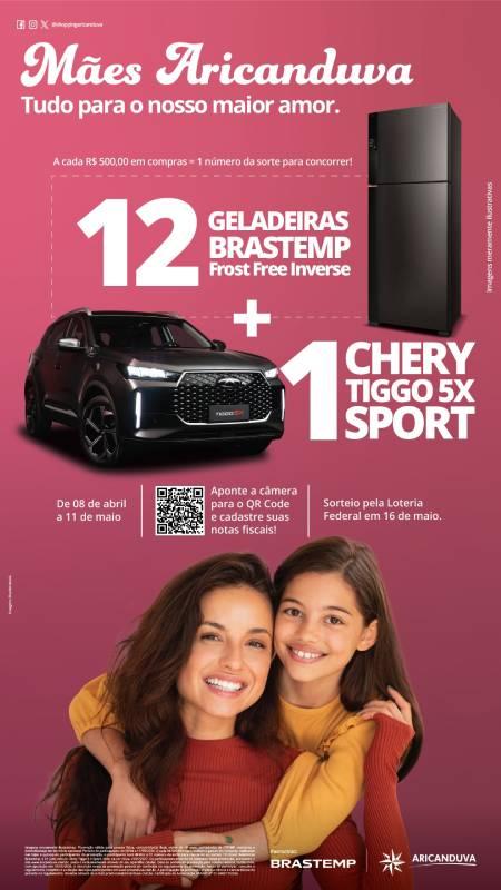 Shopping Aricanduva sorteia carro zero km e 12 geladeiras em campanha especial de Dia das Mães