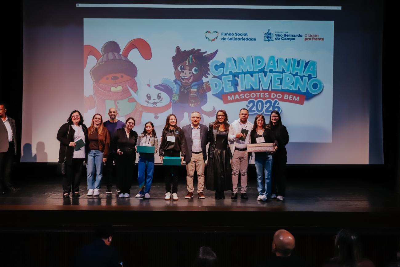 Em São Bernardo, Fundo Social lança Campanha de Inverno 2026 com revelação de 'Mascotes do Bem'
