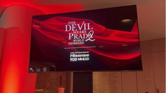 Hisense leva tecnologia RGB MiniLED para as telas de O Diabo Veste Prada 2