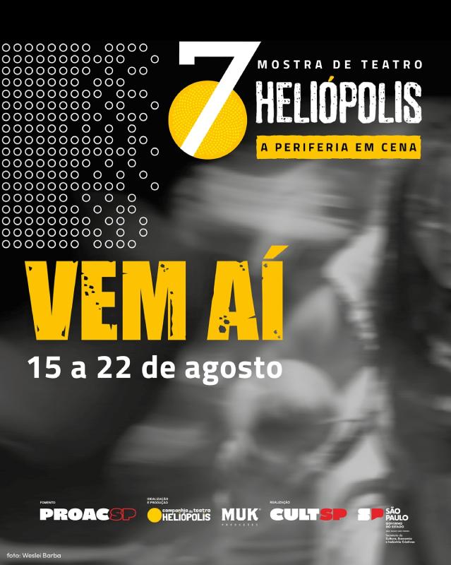 Mostra de Teatro de Heliópolis recebe inscrições até 12 de junho para sua 7ª edição