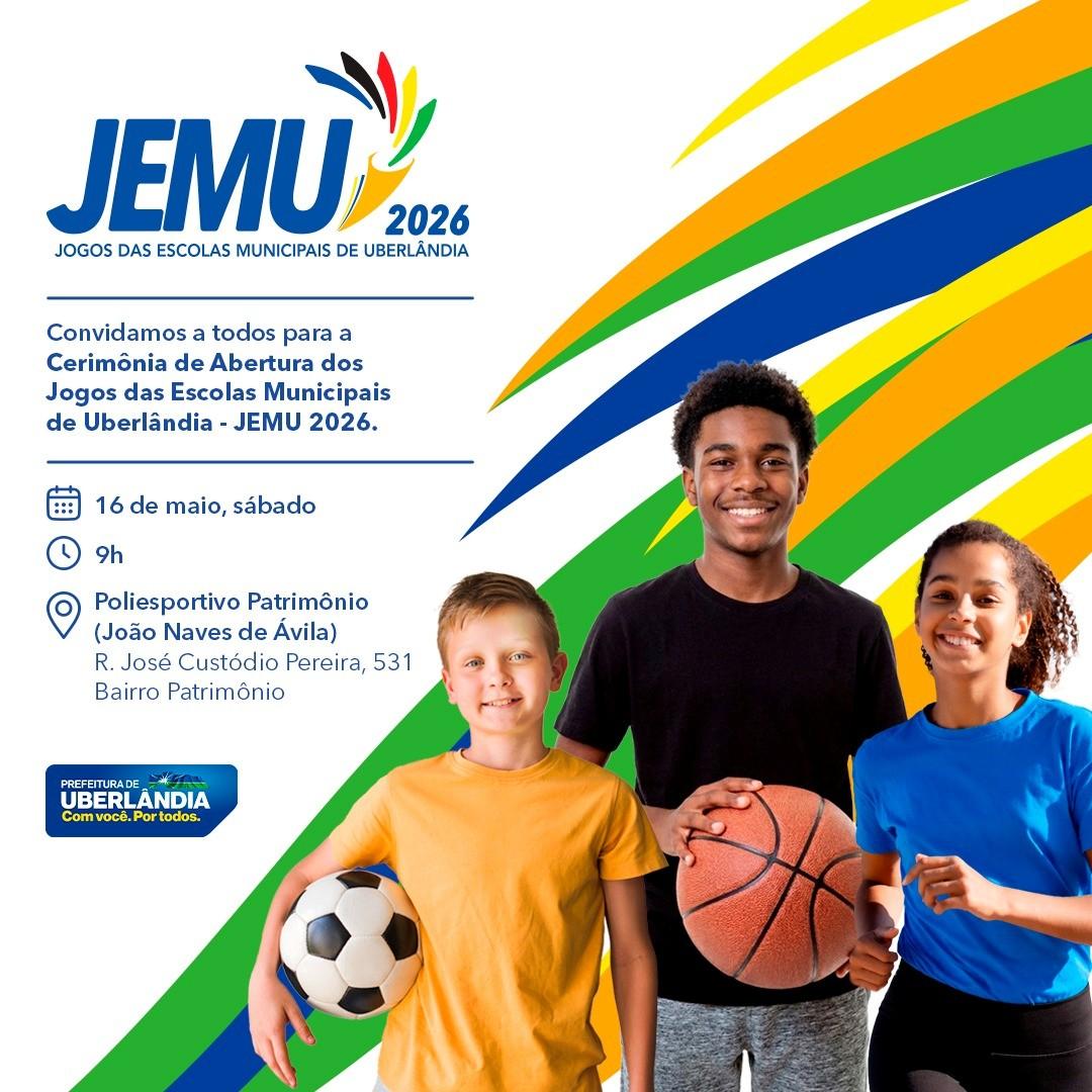 Prefeitura inicia neste sábado (16) a edição 2026 do Jemu com mais de três mil estudantes