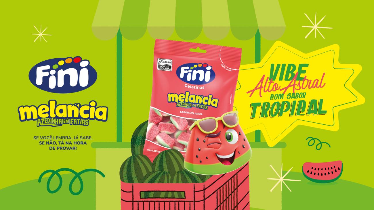 Fini expande liderança em gelatinas com o lançamento de Melancia em Fatias Azedinha