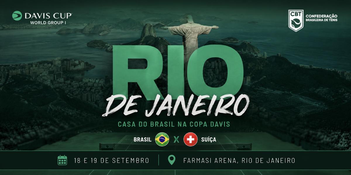 Rio de Janeiro será sede do confronto contra a Suíça pela Copa Davis