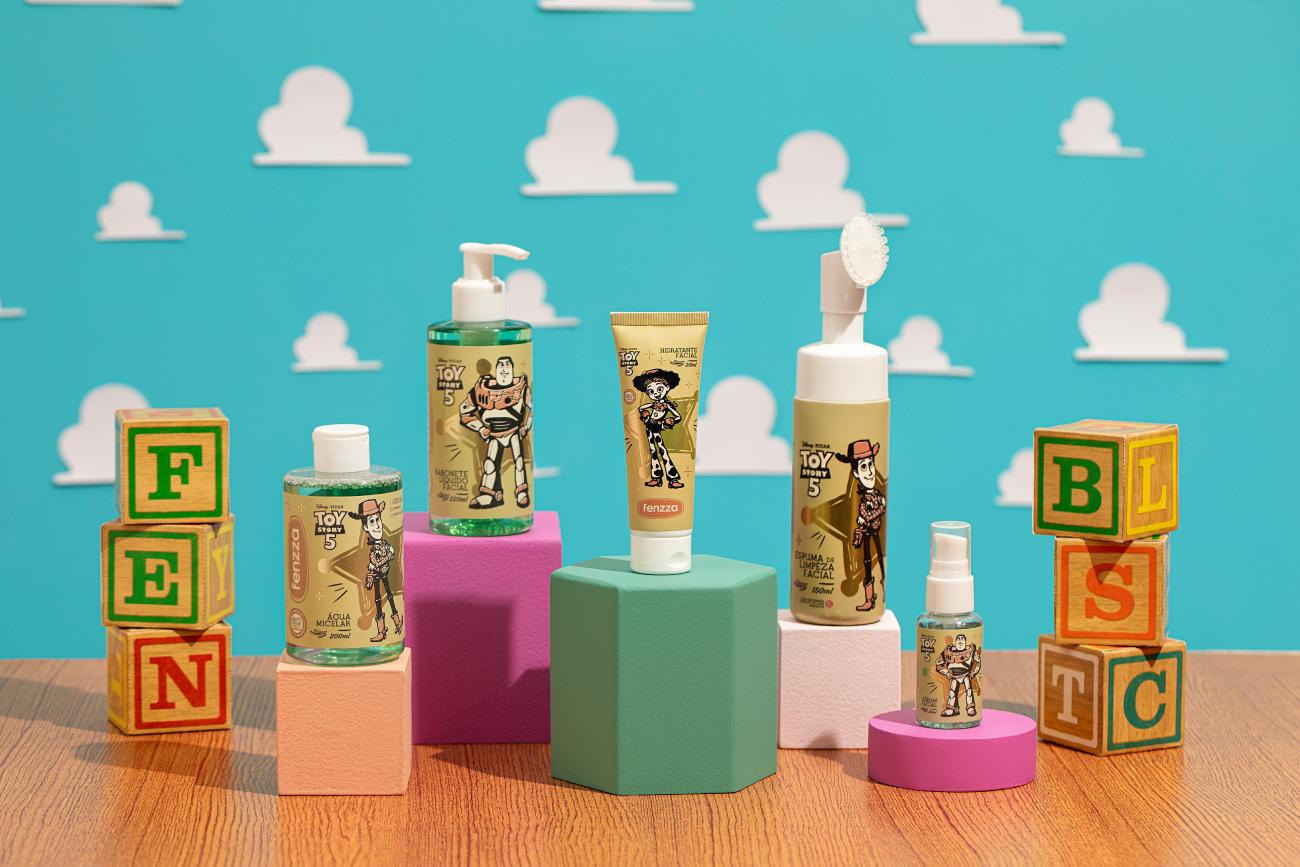 Fenzza lança linha de skincare inspirada em Toy Story 5, da Disney e Pixar