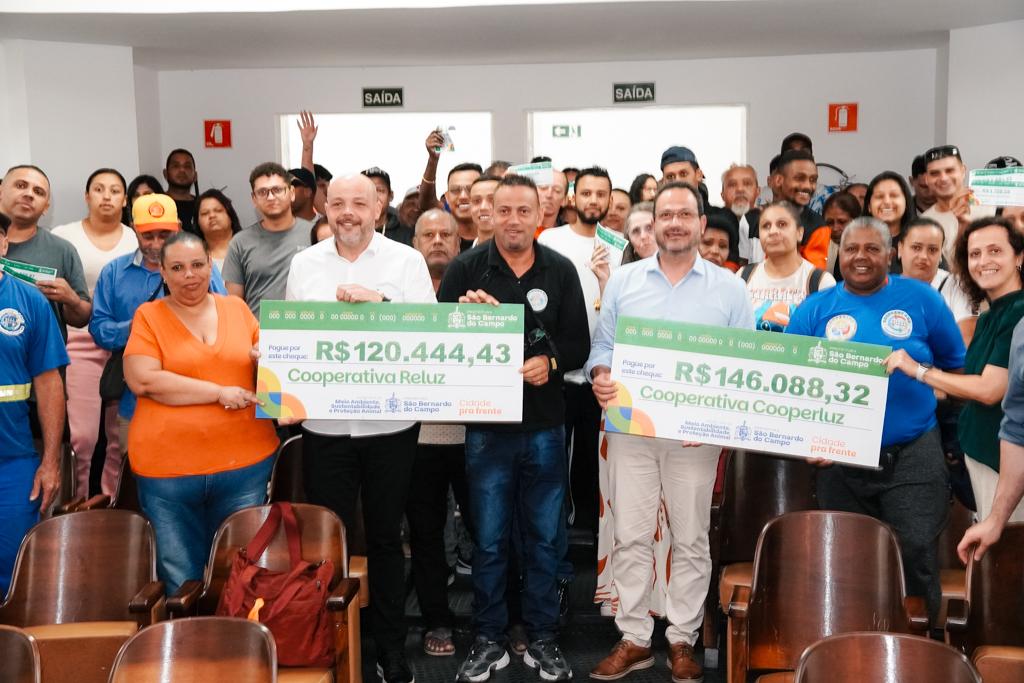 Cooperativas de São Bernardo reciclam mais de 1,4 mil toneladas de materiais em dois meses