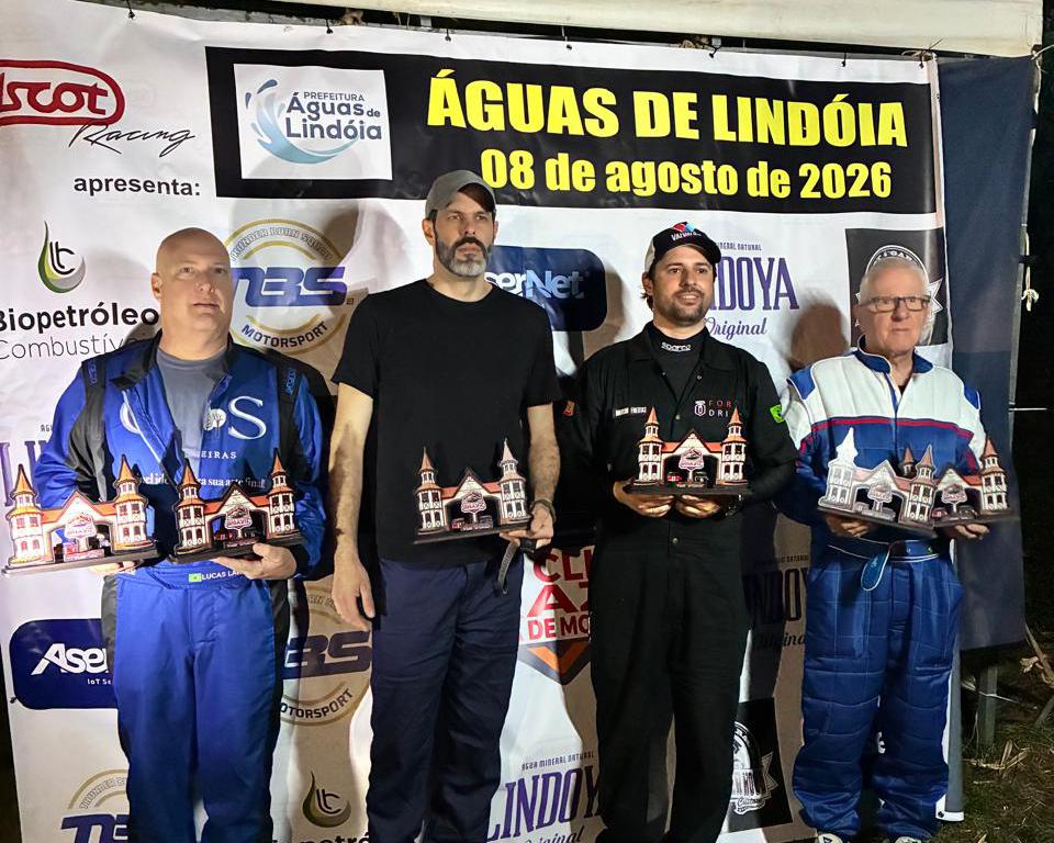 Dobradinha itapirense no pódio da etapa de Águas de Lindoia da Hill Climb Brazil