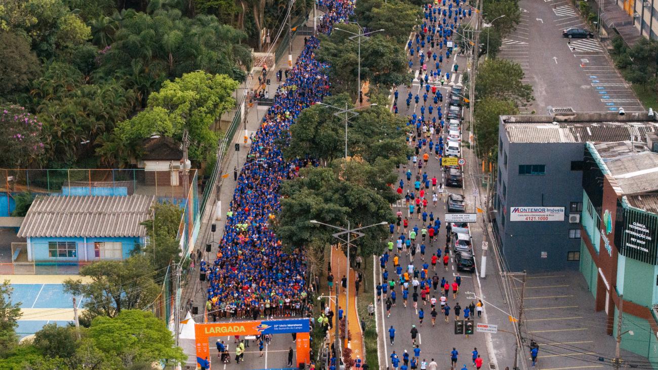 Meia Maratona de São Bernardo reúne mais de 10 mil corredores para celebrar os 473 anos da cidade