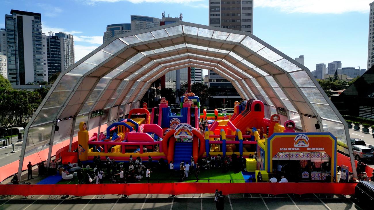 Parque Inflável Turma da Mônica prorroga até o fim do mês promoção de desconto no ingresso para quem tomar vacina de sarampo