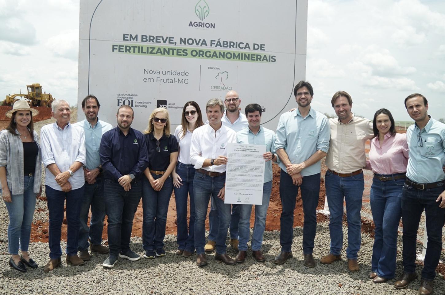 Agrion investe R$ 46 milhões em nova fábrica de fertilizantes em Frutal, em parceria com a Cerradão Bioenergia