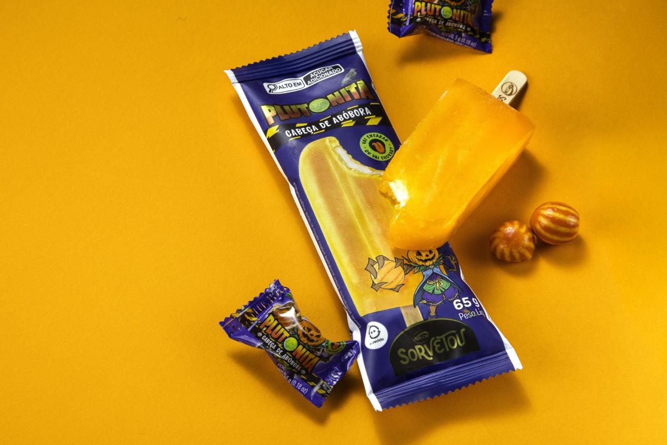 Gostosuras ou travessuras? Neste Halloween no ABC, Plutonita Cabeça de Abóbora ganha versão sorvete