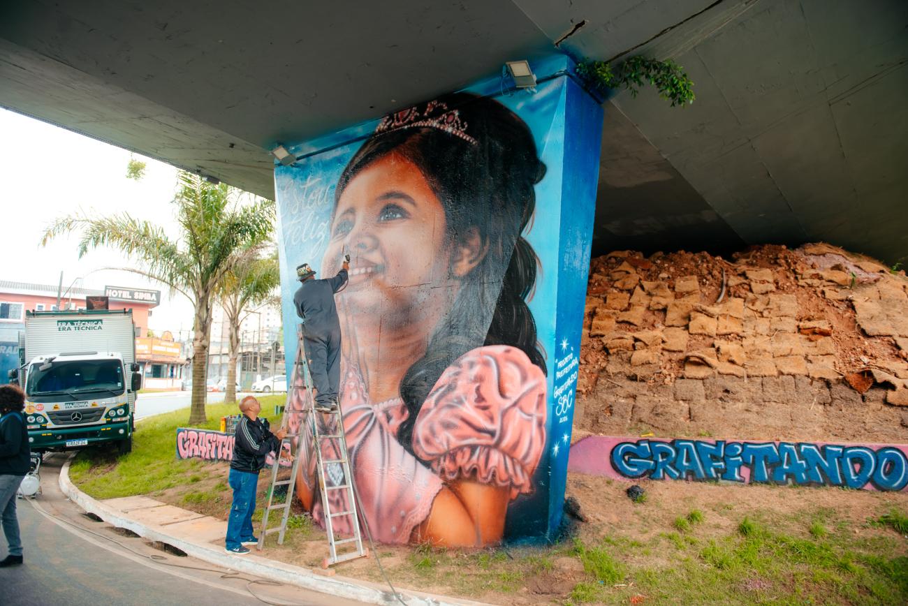 'Grafitando SBC' transforma zeladoria urbana em arte e fortalece cuidado com São Bernardo