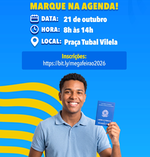Prefeitura amplia acesso às vagas de trabalho com salários superiores a R$ 4 mil com a realização do 4º Mega Feirão de Empregos