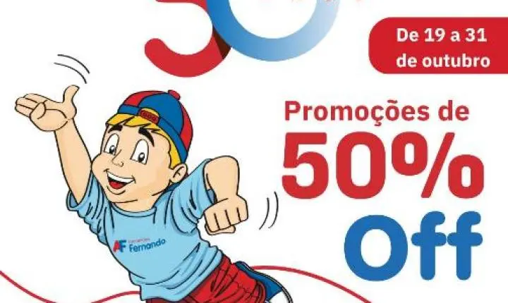 Armarinhos Fernando comemora 50 anos com descontos de 50% em produtos de mais de 50 marcas 