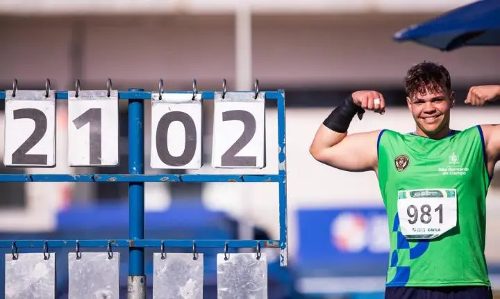 Atleta de São Bernardo, Pyetro Souza é campeão brasileiro no arremesso de peso
