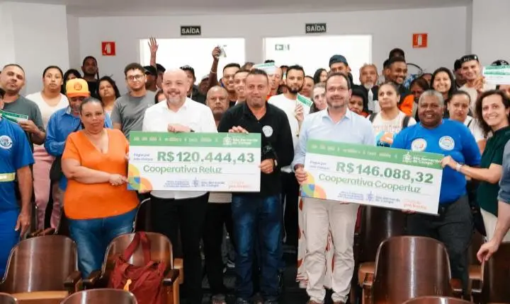 Cooperativas de São Bernardo reciclam mais de 1,4 mil toneladas de materiais em dois meses