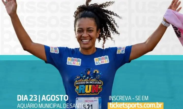 Corrida inclusiva em Santos une esporte, acessibilidade e  conscientização na orla da praia 