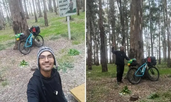 De São Vicente ao “fim do mundo”: ciclista enfrenta frio, estrada e conta bancária bloqueada em viagem até Ushuaia