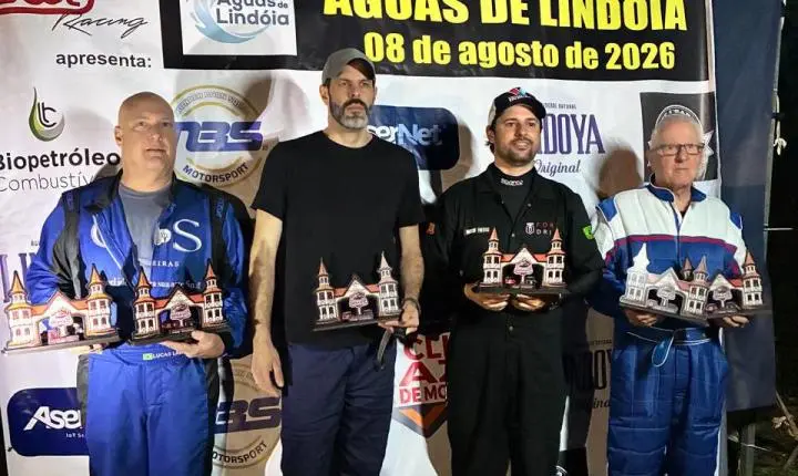 Dobradinha itapirense no pódio da etapa de Águas de Lindoia da Hill Climb Brazil