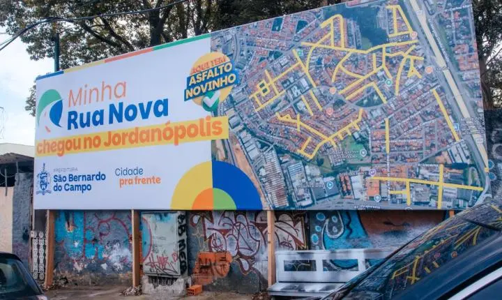 Em São Bernardo, Rua Nova chega ao Jordanópolis com o maior número de vias beneficiadas 