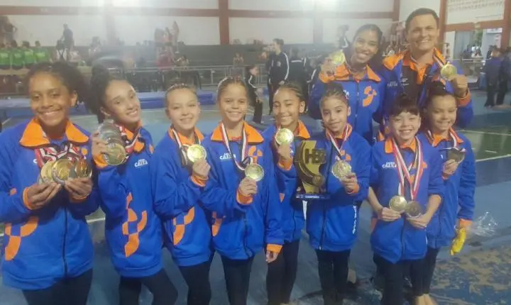 Equipe feminina de ginástica artística de São Bernardo brilha e garante título nos Jogos Abertos do Interior 