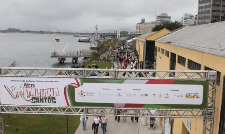 Festa Italiana de Santos reúne gastronomia, música e tradição no Parque Valongo
