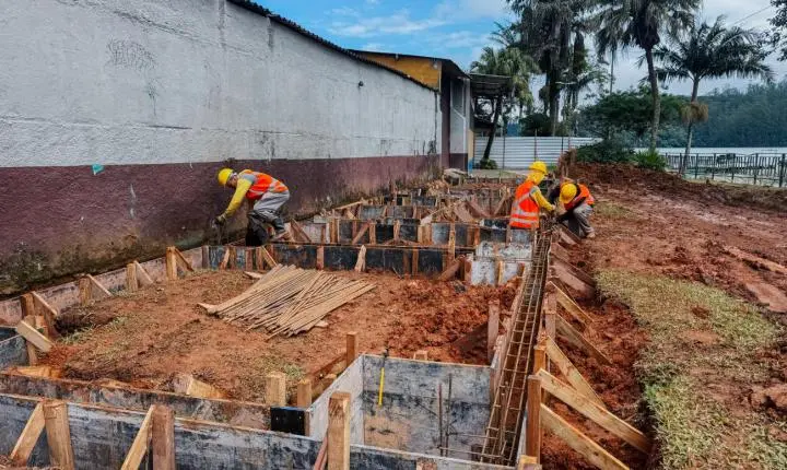 Marco histórico, obras na Prainha do Riacho Grande, em São Bernardo, avançam com intervenções de infraestrutura