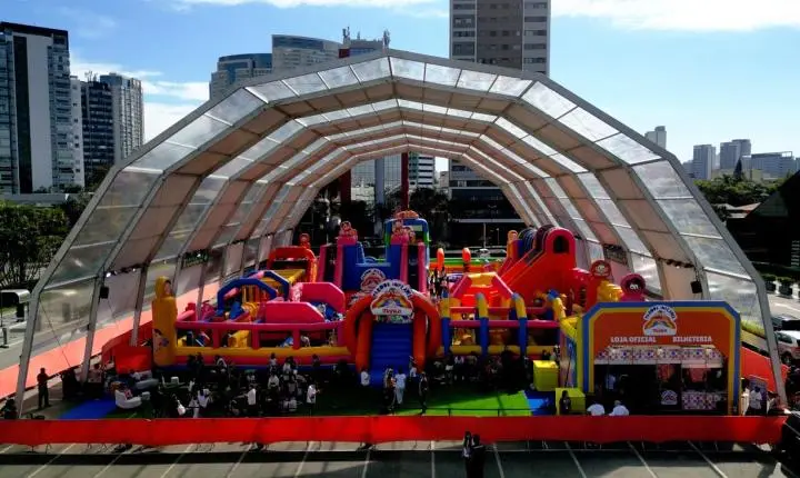 Parque Inflável Turma da Mônica prorroga até o fim do mês promoção de desconto no ingresso para quem tomar vacina de sarampo