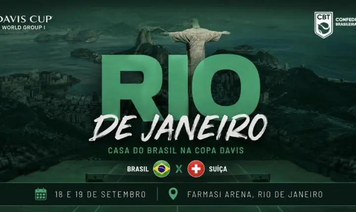 Rio de Janeiro será sede do confronto contra a Suíça pela Copa Davis