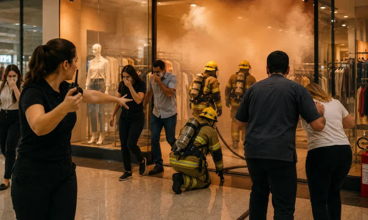 Uberlândia Shopping faz treinamento de segurança para situações de emergência